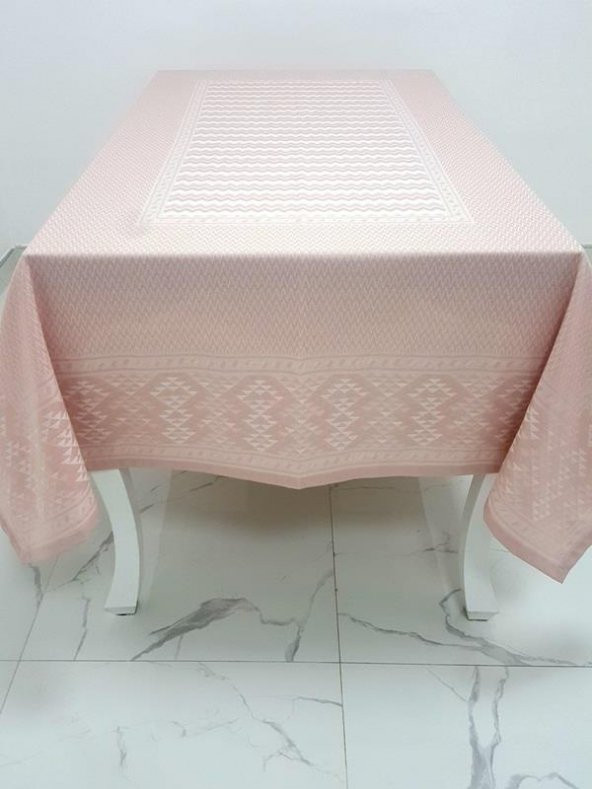 Finezza Ezgi Lüx Jakar Polycotton Kumaş Pudra Masa Örtüsü 160x350 cm - 1067 - 6