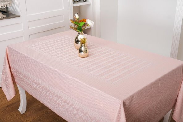 Finezza Ezgi Lüx Jakar Polycotton Kumaş Pudra Masa Örtüsü 160x220 cm - 1068 - 2