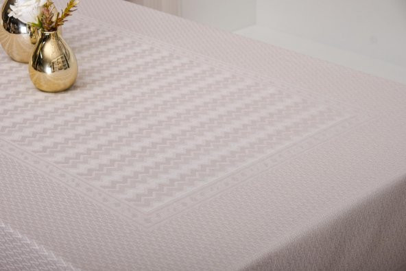 Finezza Ezgi Lüx Jakar Polycotton Kumaş Taş Masa Örtüsü 160x350 cm - 1070 - 3