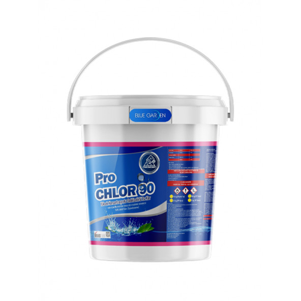 Yavaş Çözünen Stabilizatörlü Toz Klor Pro Chlor 90 5KG