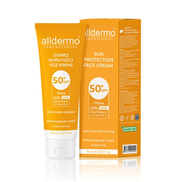 ALLDERMO SPF 50 GÜNEŞ KORUYUCU YÜZ KREMİ 75 ML