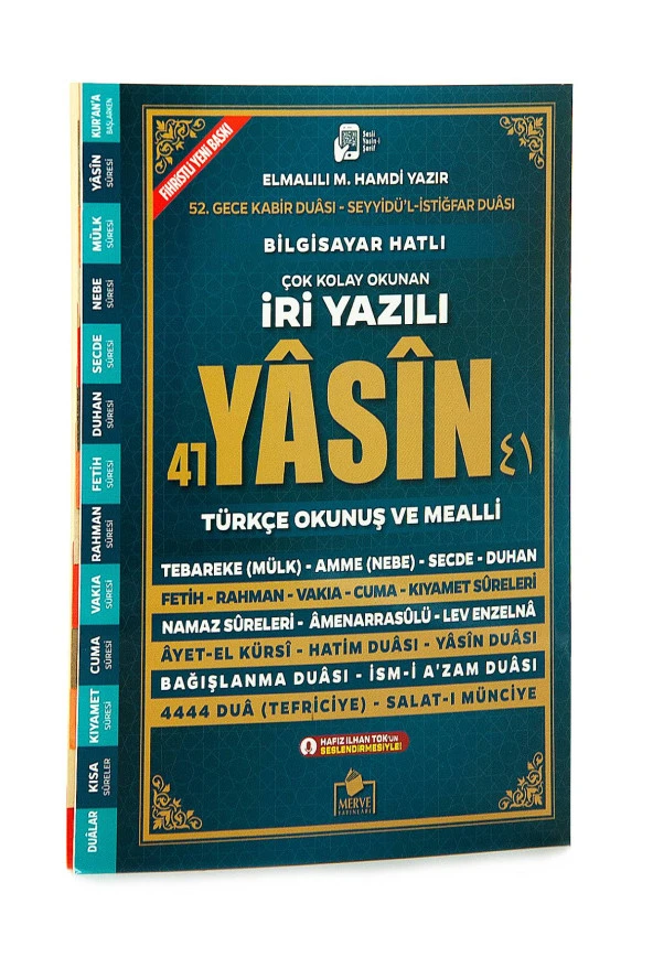 Çok Kolay Okunan - İri Yazılı 41 Yasin Kitabı - Türkçe Okunuş ve Mealli