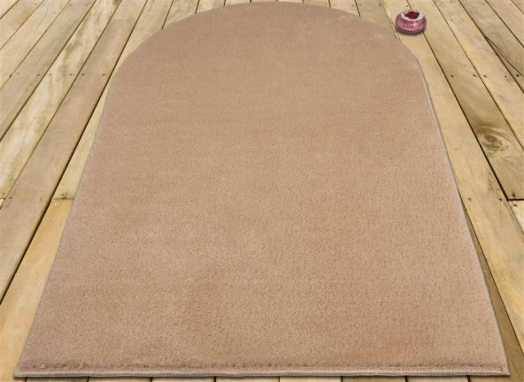 Myevilla Yıkanabilir Seccade Yumuşak Uzun Tüylü Peluş Puffy Diz Ağrıtmayan Namazlık Bej - 2