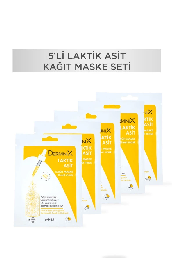 Derminix Laktik Asit Kağıt Maske 5 Adet