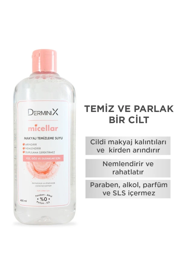 Derminix Micellar Kusursuz Makyaj Temizleme Suyu 400 ml