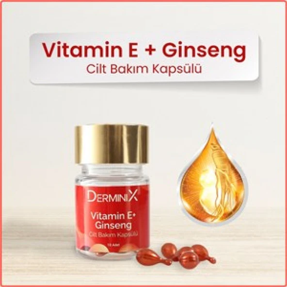 Derminix E Vitamini  Ginseng Cilt Bakım Kapsülü