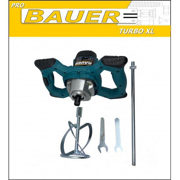 Bauer 3000 Watt 6 Kademe Devir Ayarlı Elektrikli Alçı Boya ve Harç Karıştırıcı Mikser