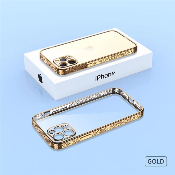İphone 12 Pro Max Plating Kreatif Desenli Silikon Telefon Kılıfı - Resim 8