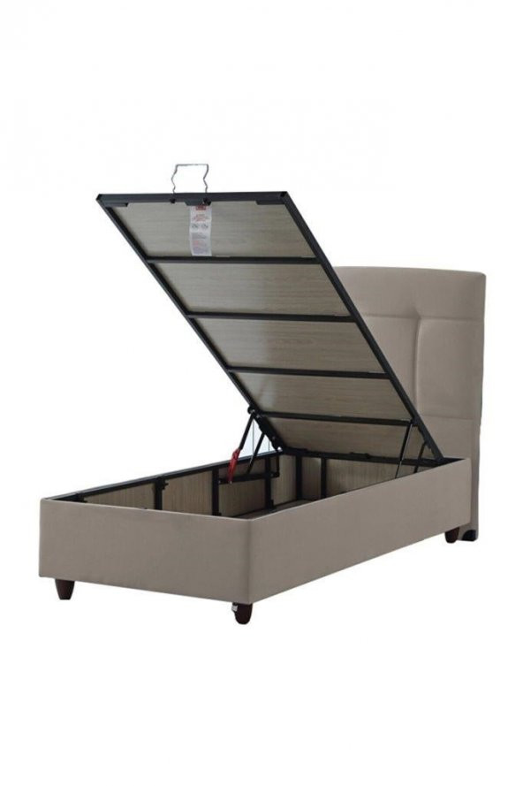 İPEK MOBİLYA Manolya 3 Lü Set ( Baza + Başlık + Yatak ) Tek Kişilik ( BEJ ) - 4