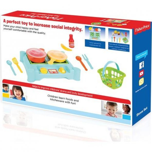 Fisher Price 1822 Eğitici Öğretici Mutfak ve Evcilik Oyuncağı Ocak Cooker Set - 5