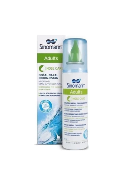 Sinomarin Adults Yetişkin Hipertonik Deniz Suyu 125 ml Burun Spreyi ürün görseli 1