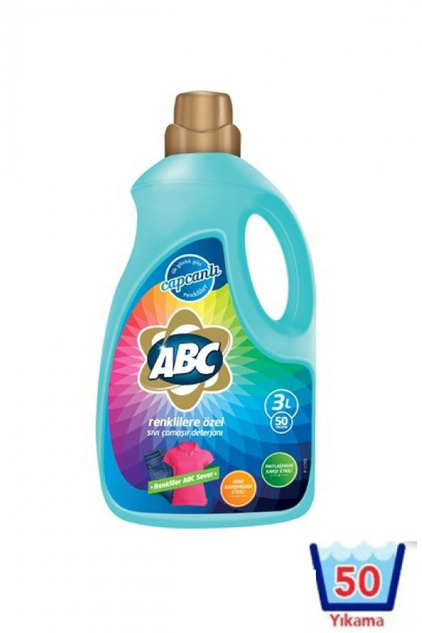ABC Sıvı Çamaşır Deterjanı Renkliler 3 lt