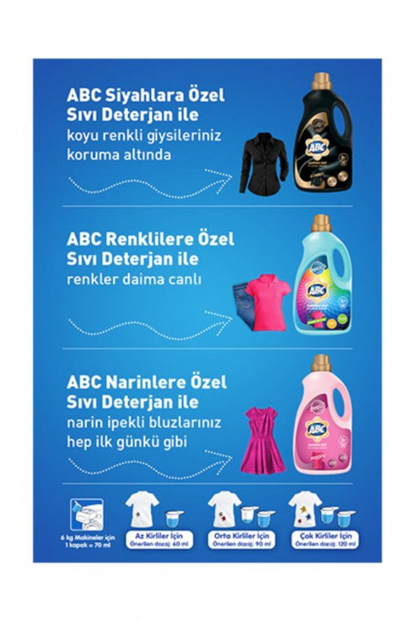 ABC Sıvı Çamaşır Deterjanı Renkliler 3 lt - 3