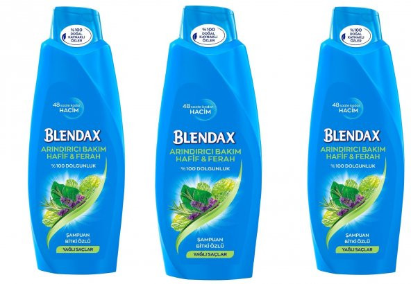 BLENDAX 3 LÜ Bitki Özlü Şampuan 550 ml