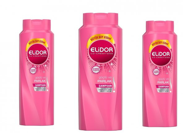 ELİDOR Güçlü Ve Parlak 2si 1 Arada Şampuan & Saç Kremi 650 Ml X 3