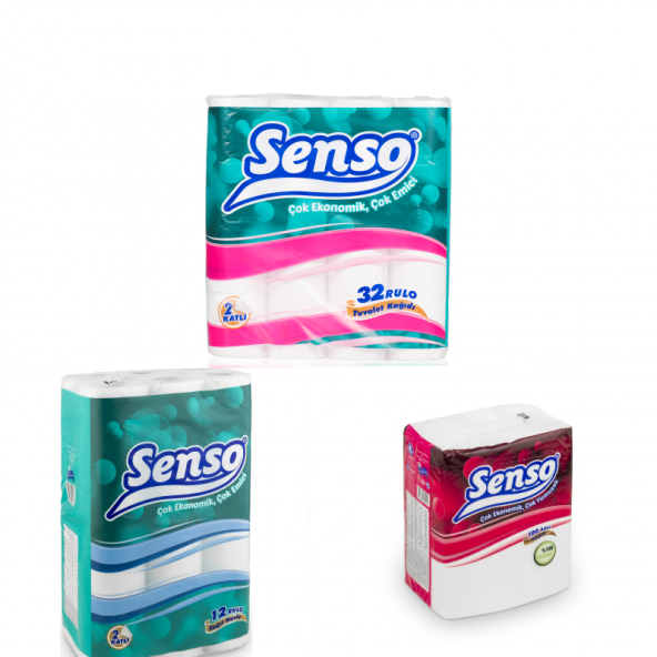 Senso 32li Tuvalet Kağıdı + 12li Havlu + Senso Peçete