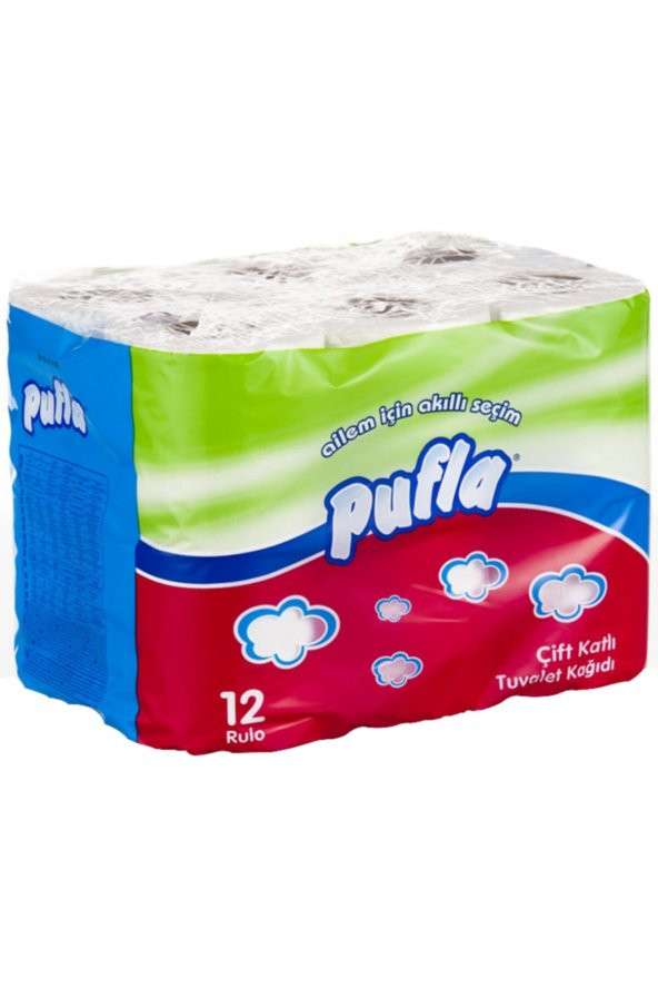Pufla 12 Rulo 2 Katlı Tuvalet Kağıdı 4 LÜ