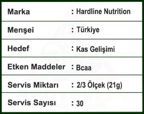 Hardline Bcaa Matrix 630 Gr 30 Servis Tropikal Aroma Bcaa Powder - 4