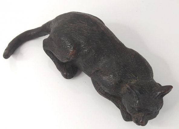 Reçine Kedi Biblo Heykel Dekoratif Tasarım Masa Üstü Dekor Süs - 2