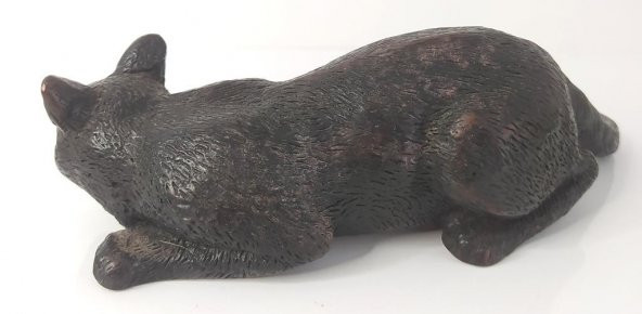 Reçine Kedi Biblo Heykel Dekoratif Tasarım Masa Üstü Dekor Süs - 3
