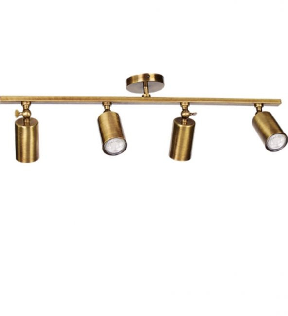 MYLİGHTS  DÖRTLÜ ESKİTME LED SPOT AVİZE APLİK ARMATÜR  GÜN IŞIĞI LED APMULLÜ