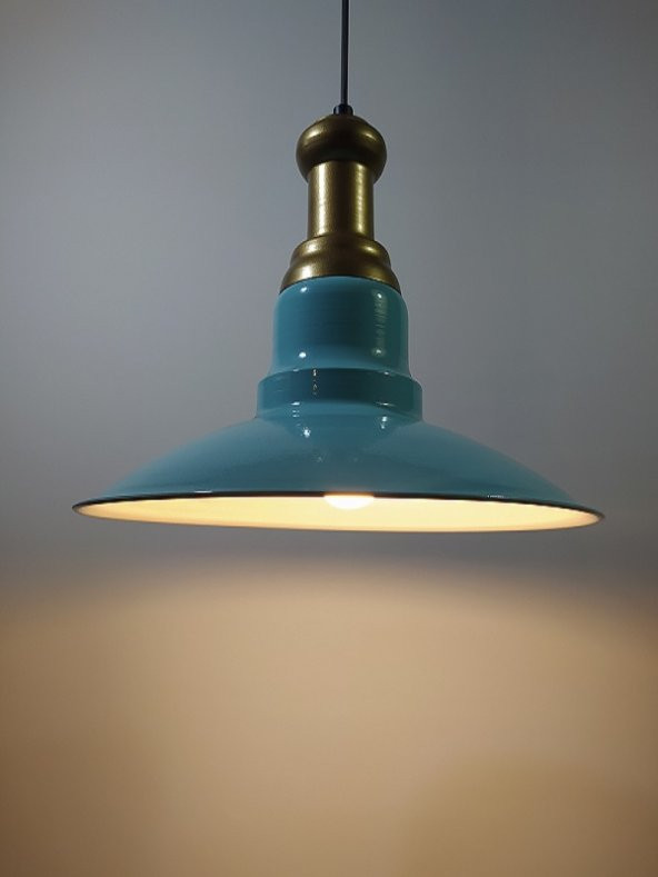 MYLİGHTS  TURKUAZ  YEŞİL  METAL SARKIT VİNTAGE AVİZE BRONZ ASKILI ürün görseli