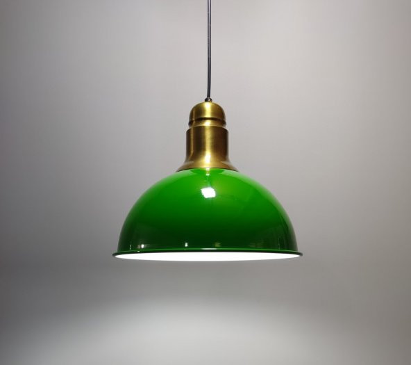 MYLİGHTS  BANKER  METAL TEKLİ SARKIT AVİZE YEŞİL  AVİZE  30 CM ürün görseli