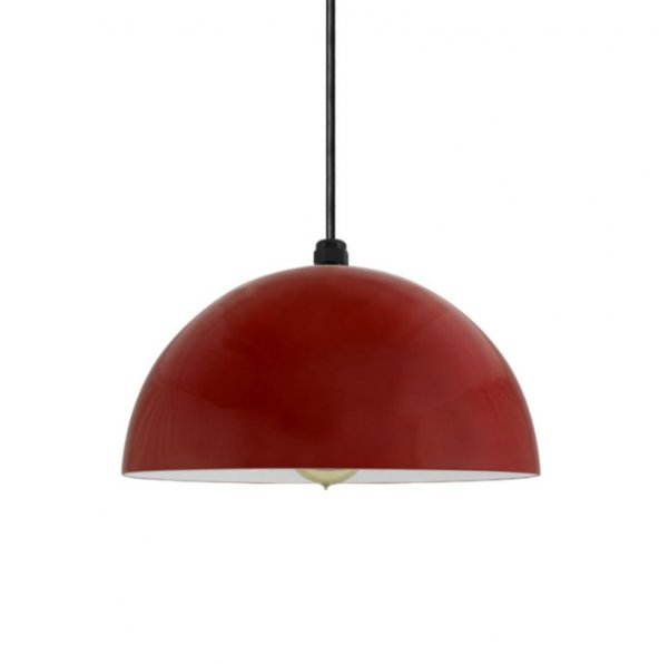 MYLİGHTS  KIRMIZI  İÇİ BEYAZ METAL SARKIT AVİZE  30 CM ürün görseli