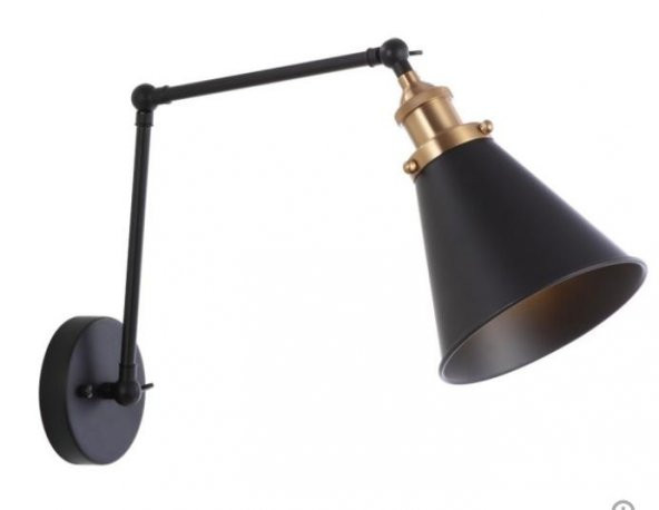 MYLİGHTS  ÜÇ MAFSALI HAREKETLİ HUNIN APLİK  AKRPBAT APLİK  OKUMA LAMBASI  EN  18 CM