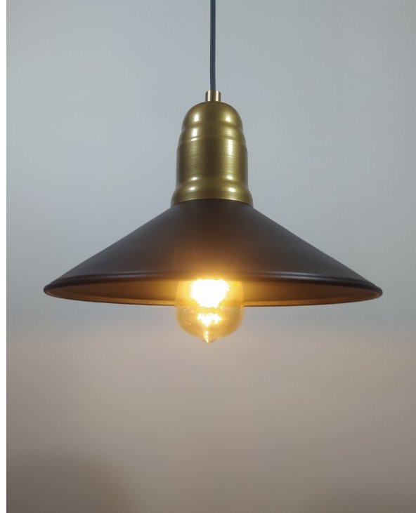 MYLİGHTS  RETRO  RUSTİK METAL SARKIT AVİZE İSYAH VE ESKİTME EN  28 CM