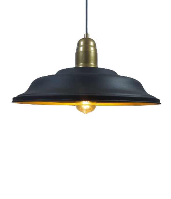 MYLİGHTS  RETRO  RUSTİK  VİNTAGE SARKIT  METAL AVİZE SİYAH  İÇİ ALTIN  AVİZE
