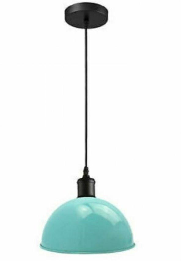MYLİGHTS  VİNTAGE RUSTİK TURKUAZ METAL SARKIT AVİZE 30 CM EN