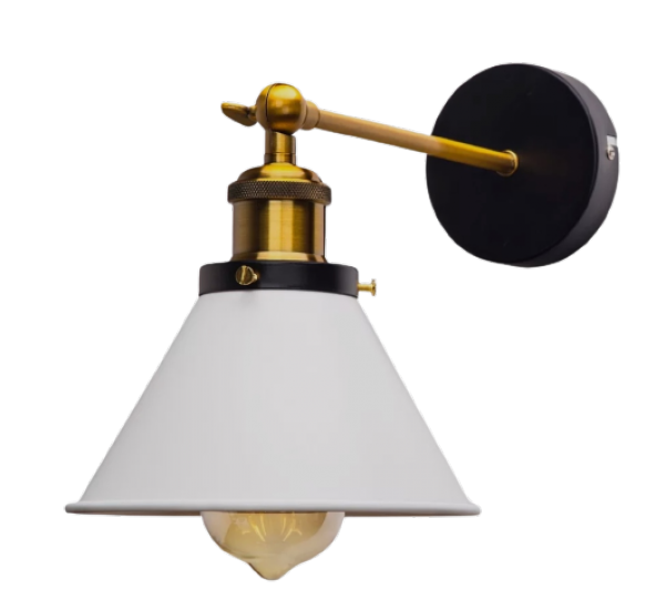 MYLİGHTS  RETRO  RUSTİK VİNTAGE METAL APLİK MAFSALI DUVAR LAMBASI BEYAZ BAŞLIK  18 CM TEK FİYATIRDIR