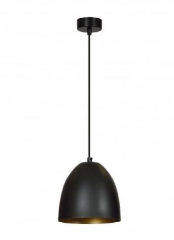 MYLİGHTS RETRO RUSTİK VİNTAGE  METAL SARKIT AVİZE SİYAH İÇİ ALTIN