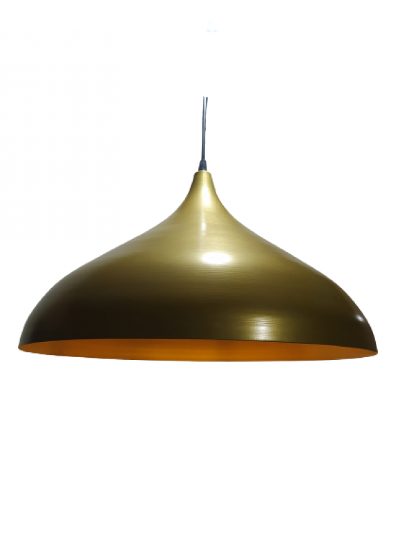 MYLİGHTS  RETRO RUSTİK  METAL SARKIT AVİZE MAT ALTIN  AVİZE 45 CM EN
