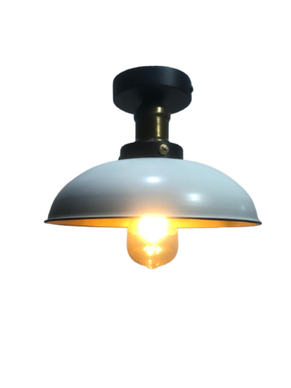 MYLİGHTS RETRO RUSTİK  TAVAN AVİZE SİYAH  İÇİ ALTIN  PLOFONYER ARMATÜR - 2