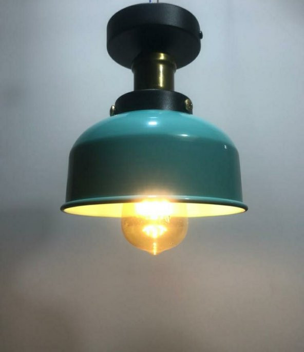MYLİGHTS  RETRO RUSTİK  TURKUAZ  PLOFONYER TAVAN AVİZE ARMATÜR