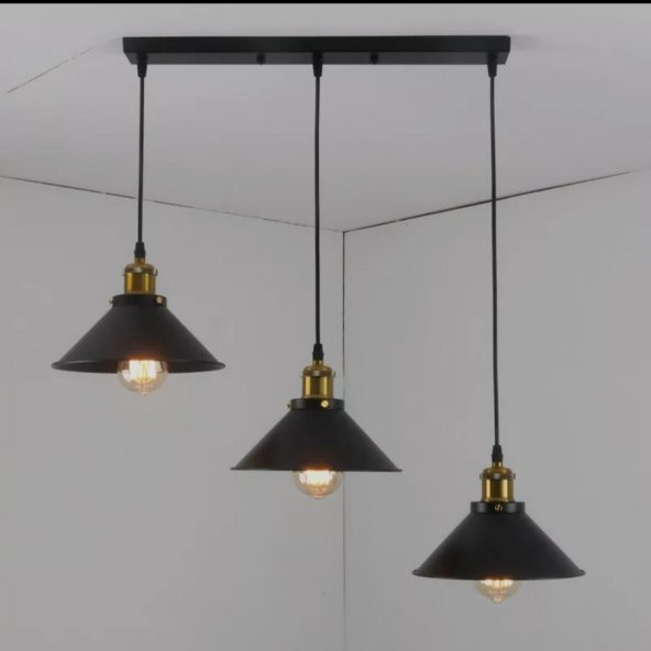 MYLİGHTS RETRO RUSTİK METAL SARKIT AVİZE MASA ÜSÜTÜ SIRALI SARKIT 60 CM EN