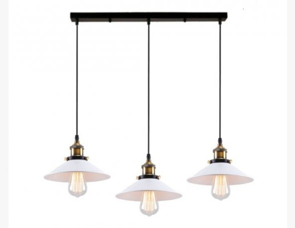 MYLİGHTS  RETOR RUSTİK SIRALI  ÜÇLÜ AVİZE 60 CM EN ürün görseli