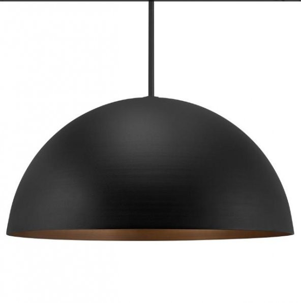 MYLİGHTS  RETRO METAL   40CM  METAL SARKIT SİYAH  İÇİ BAKIR  SARKIT AVİZE ürün görseli