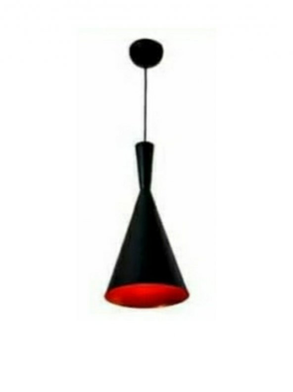 MYLİGHTS  SİYAH  İÇİ  KIRMIZI  METAL SARKIT AVİZE B03
