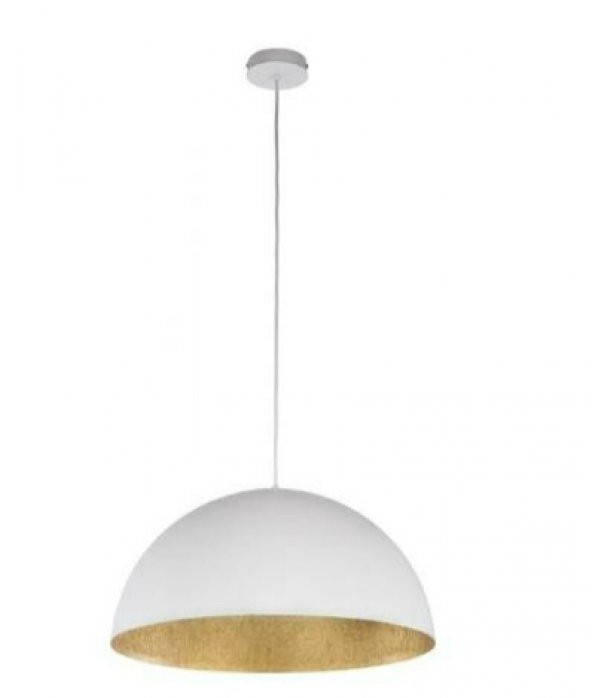 MYLİGHTS BEYAZ  İÇİ ALTIN  METAL SARKIT AVİZE 40 CM ürün görseli