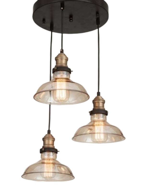 MYLİGHTS RETRO RYSTİK BAL  ÜÇLÜ SARKIT AVİZE ürün görseli