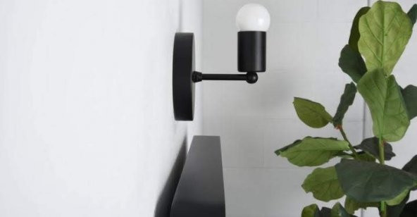 MYLİGHT RETRO RUSTİK MAT SİYAH  APLİK