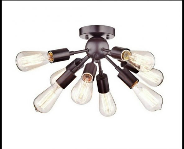 MYLİGHTS  RETRO SEKİZLİ PLOFONYER TAVAN AVİZE E27 DUYLU ürün görseli