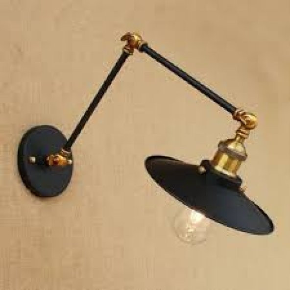 MYLİGHTS  RETRO RUSTİK METAL  ÜÇ MAFSALI AKROBAT APLİK  E27 DUYLU  23 CM EN