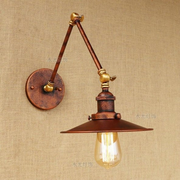 MYLİGHTS  RETRO METAL BAKIR ESKİTME AKROBAT APLİK DUVAR LAMBASI   23 CM  EN