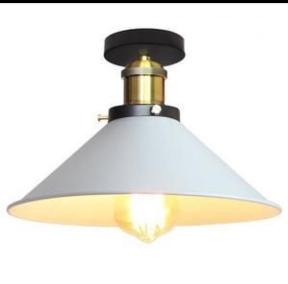 MYLİGHTS RETRO RUSTİK AVİZE 30 CM BEYAZ  AVİZE  PLOFONYER