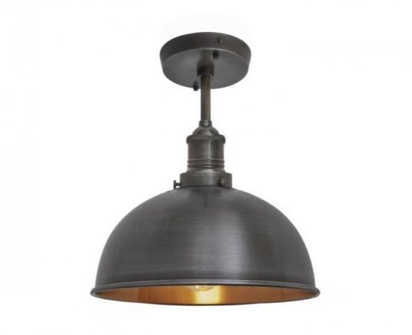 MYLİGHTS   RETRO RUSTİK  TAVAN AVİZE  RUSTİK AVİZE MAT SİYAH  30CM