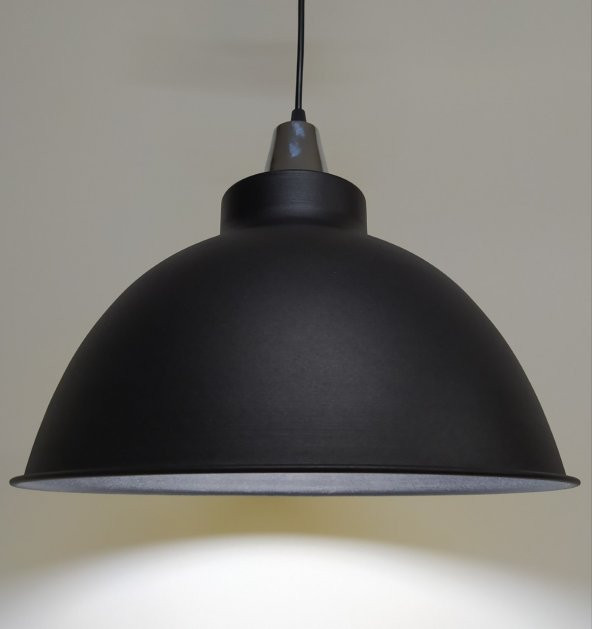 MYLİGHTS   RETRO  SİYAH  İÇİ SİYAH METAL SARKIT AVİZE KROM ASKILI ürün görseli